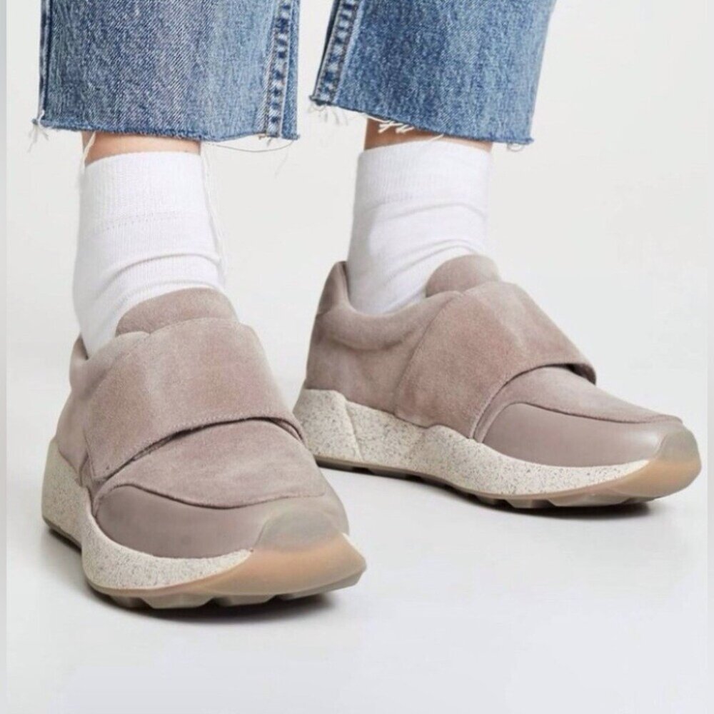Vince Women's Gage Suede Laceless Fashion Sneakers in Beige Size 9.5‎